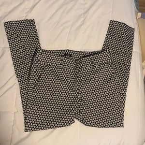 Black and white design pants